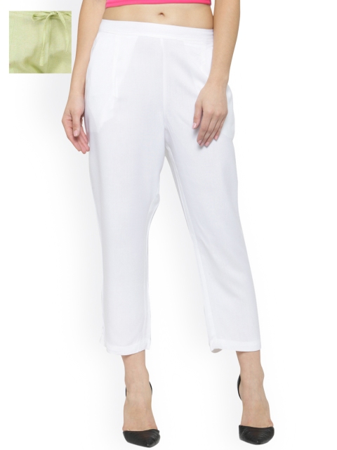 

Laabha Pack of 2 Relaxed Straight Fit Trousers, White