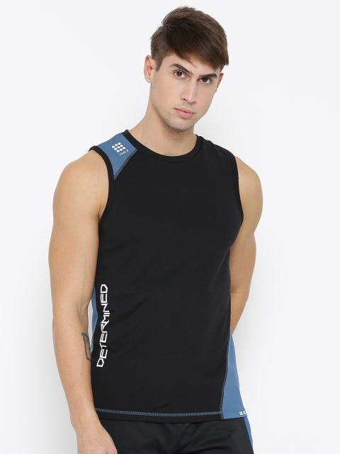 

rock.it Men Black Solid Round Neck T-shirt