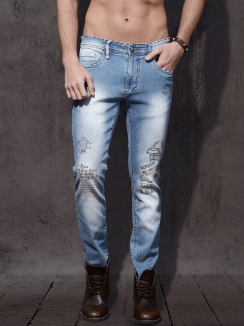 

RDSTR Men Blue Skinny Fit Mid-Rise Clean Look Stretchable Jeans