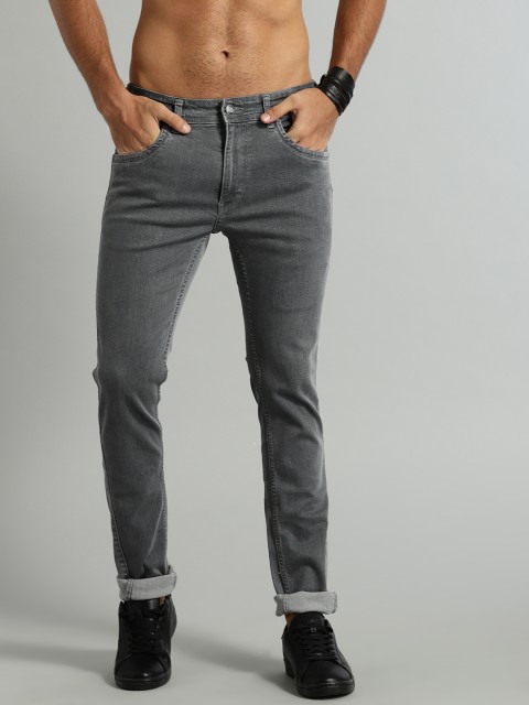 

RDSTR Men Grey Skinny Fit Mid-Rise Clean Look Stretchable Jeans