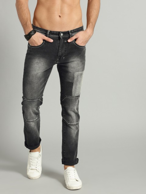 

RDSTR Men Black Skinny Fit Mid-Rise Clean Look Stretchable Jeans