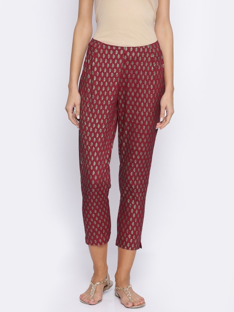 

Melange by Lifestyle Women Maroon Trousers