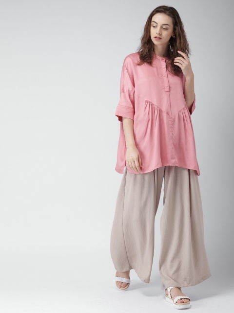 

Mast & Harbour Women Pink Solid Top