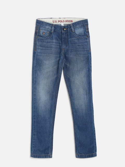 

U.S. Polo Assn. Kids Boys Blue Mid-Rise Clean Look Jeans