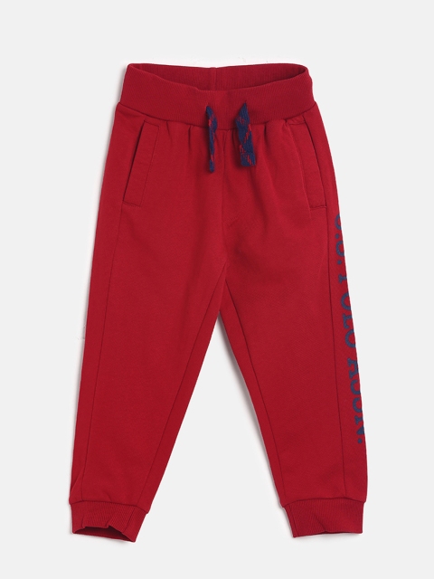 

U.S. Polo Assn. Kids Boys Red Printed Track Pants