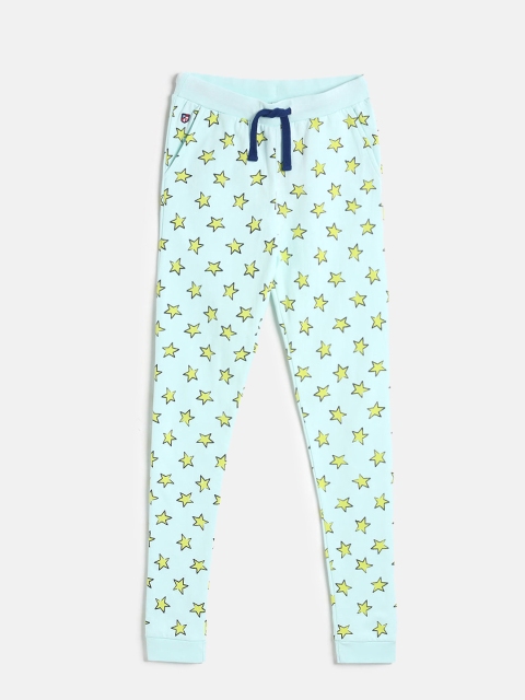 

U.S. Polo Assn. Kids Girls Mint Green Printed Joggers