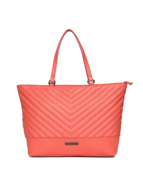 

Caprese Coral Pink Solid Tote Bag