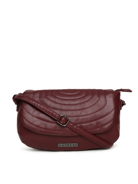 

Caprese Burgundy Solid Sling Bag