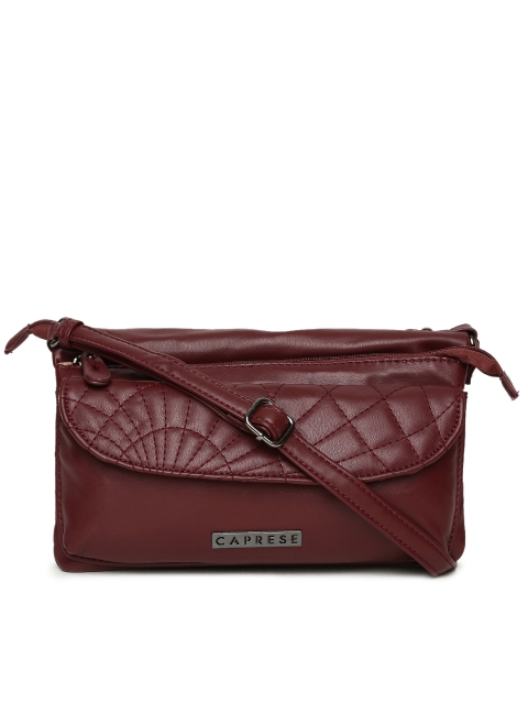 

Caprese Burgundy Solid Sling Bag