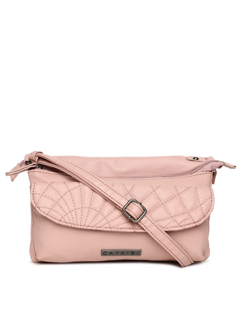 

Caprese Pink Solid Sling Bag