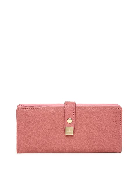 

Caprese Women Pink Solid Two Fold Wallet