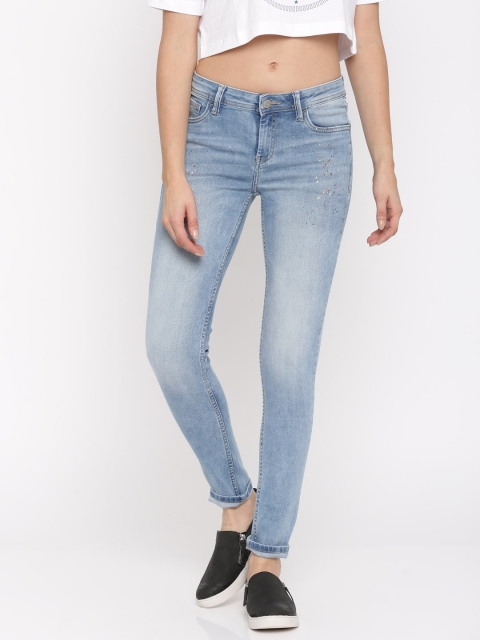 

Flying Machine Women Blue Veronica Skinny Fit Mid-Rise Clean Look Stretchable Jeans