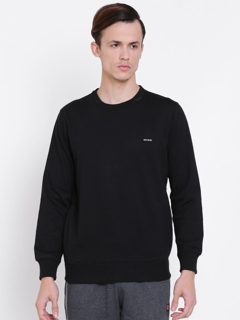 

Cloak & Decker by Monte Carlo Men Black Solid Sweatshirt