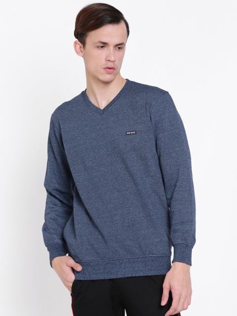 

Cloak & Decker by Monte Carlo Men Blue Solid Sweatshirt