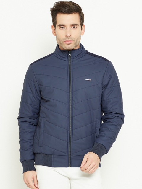 

Cloak & Decker by Monte Carlo Men Navy Solid Bomber Jacket, Navy blue