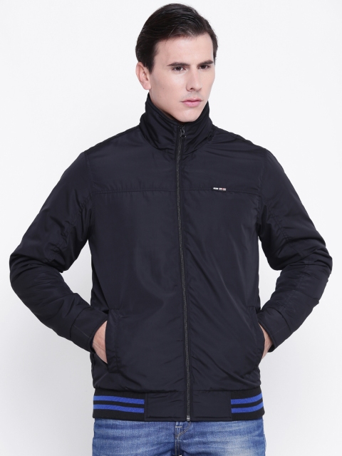 

Cloak & Decker by Monte Carlo Men Black Solid Bomber Jacket