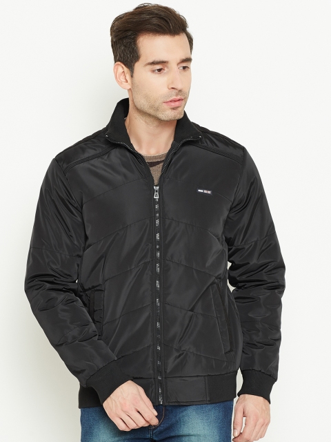

Cloak & Decker by Monte Carlo Men Black Solid Bomber Jacket