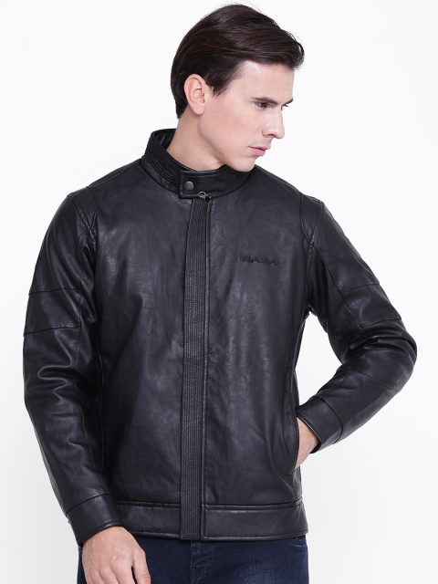

Cloak & Decker by Monte Carlo Men Black Solid Biker Jacket