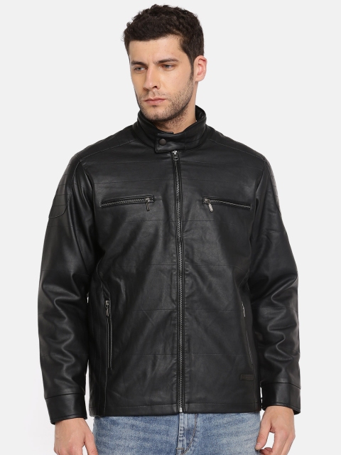 

Cloak & Decker by Monte Carlo Men Black Solid Biker Jacket