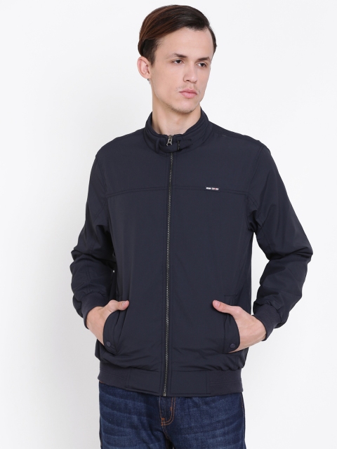

Cloak & Decker by Monte Carlo Men Navy Blue Solid Bomber Jacket
