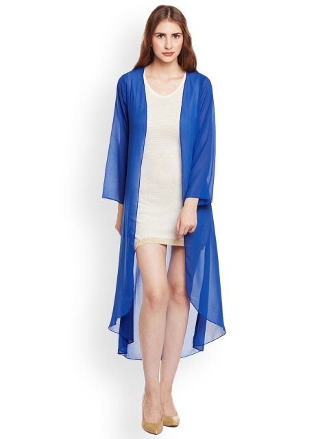 

WISSTLER Blue Sheer Open-Front Longline Shrug