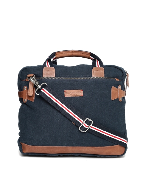 

U.S. Polo Assn. Unisex Navy Blue Solid Laptop Bag