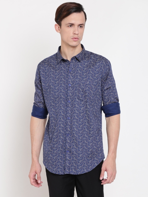 

Duke Men Blue & Beige Printed Casual Shirt