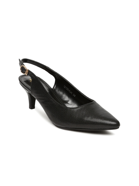 

Tresmode Women Black Textured Heels