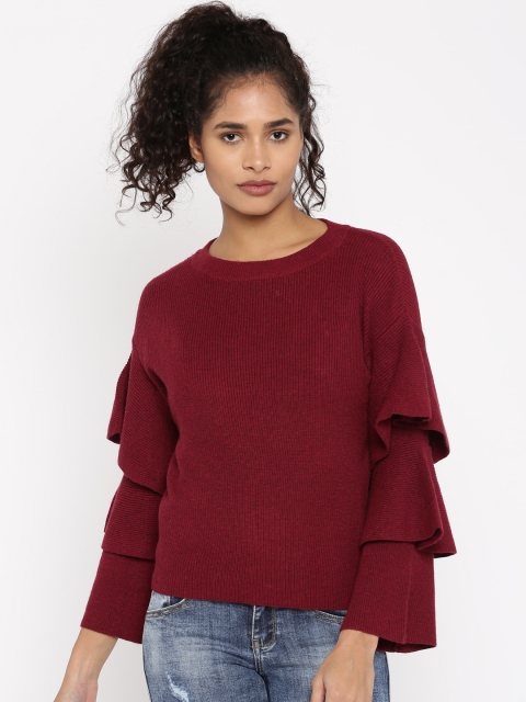 

Deal Jeans Women Maroon Solid Pullover