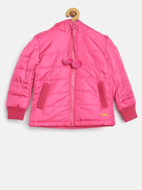 

Blue Giraffe Girls Pink Padded Hooded Jacket