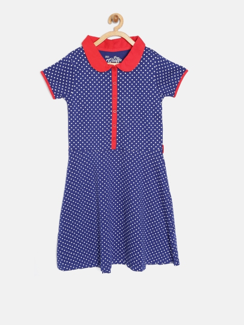

Blue Giraffe Girls Blue Printed T-shirt Dress