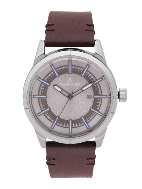 

Daniel Klein Premium Men Silver-Toned & Brown Analogue Watch DK11476-6