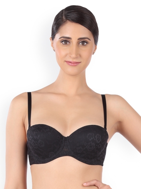 

Triumph Black Solid Underwired Lightly Padded Push-Up Bra 7613124396169