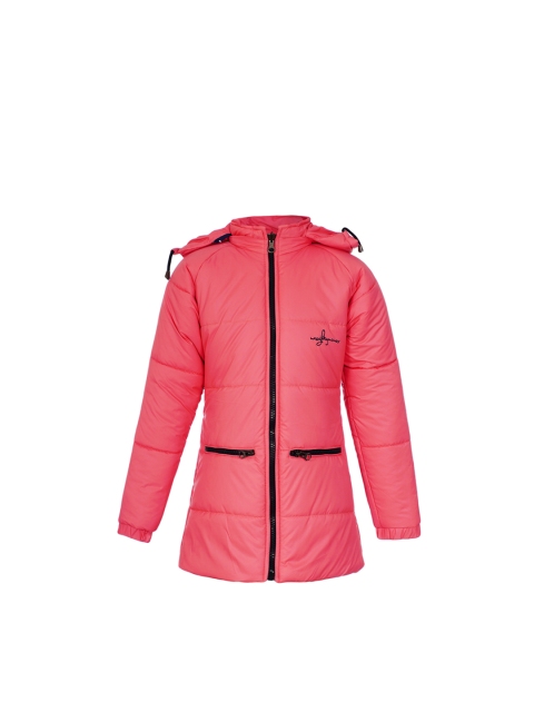 

naughty ninos Girls Pink Solid Padded Jacket
