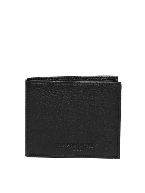 

U.S. Polo Assn. Men Black Solid Two Fold Wallet