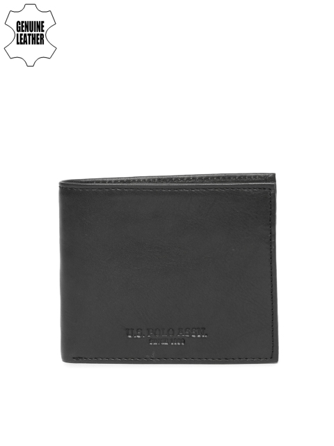 

U.S. Polo Assn. Men Black Solid Two Fold Wallet