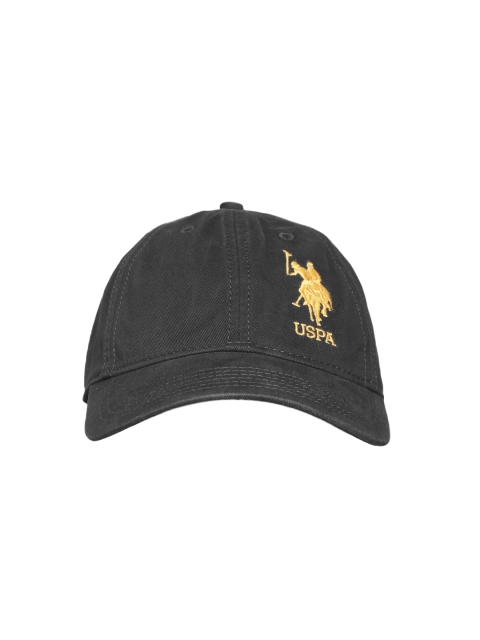 

U.S. Polo Assn. Men Black Solid Baseball Cap