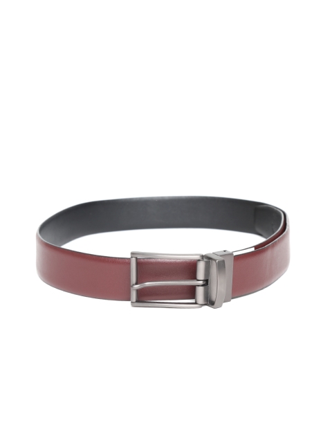 

U.S. Polo Assn. Men Black & Burgundy Leather Reversible Solid Belt