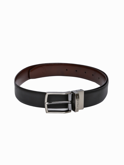 

U.S. Polo Assn. Men Brown & Black Solid Leather Reversible Belt
