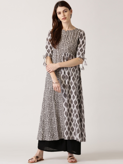 

Libas Women Brown & Beige Printed A-Line Kurta