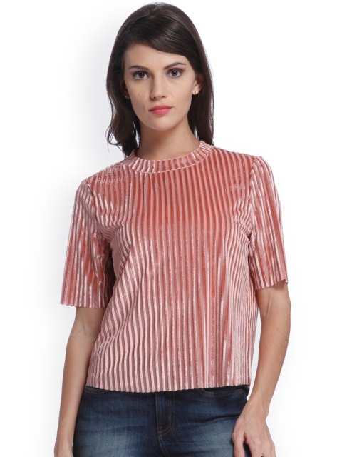 

ONLY Women Pink Solid Top