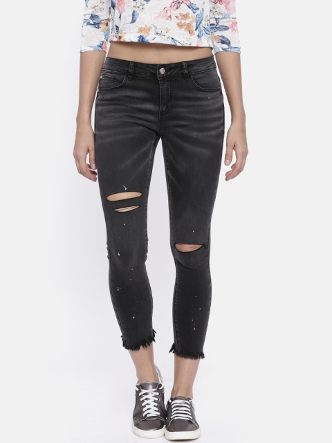 

ONLY Women Grey Regular Fit Mid-Rise Clean Look Stretchable Jeans