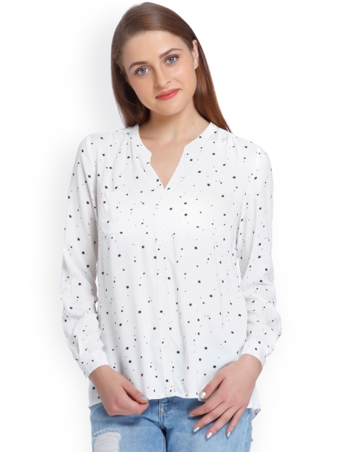 

ONLY Women White Regular Fit Printed Casual Shirt