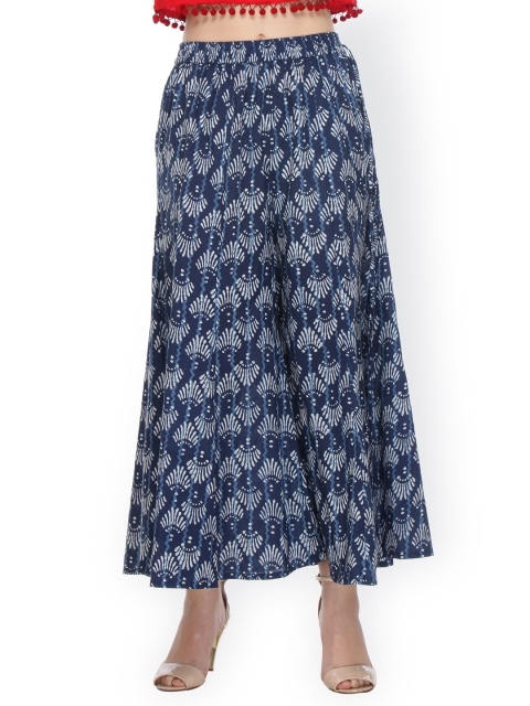 

Varanga Blue Printed Straight Palazzo