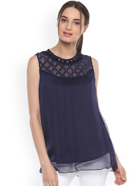 

Soie Women Navy Blue Solid Top