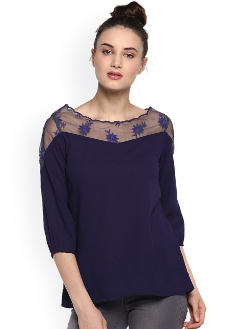 

Soie Women Blue Solid Top