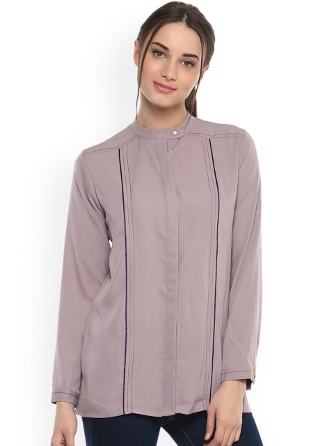 

Soie Women Lavender Solid Shirt Style Top