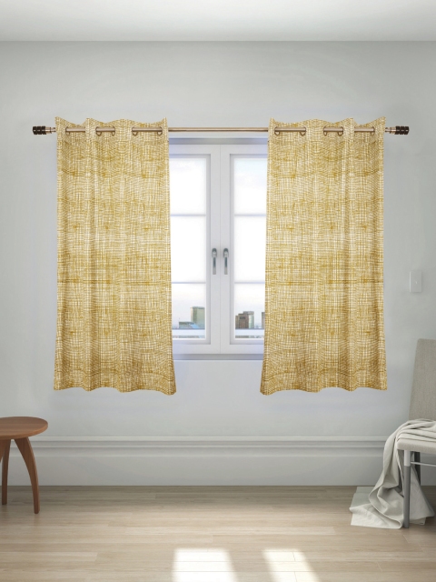 

House This Green Set of 2 Printed Regular Window Curtains