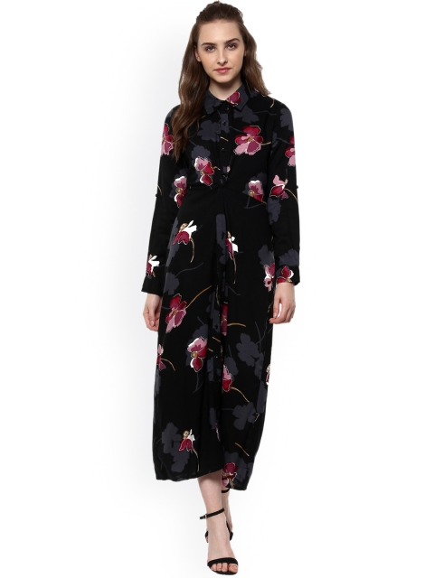 

StyleStone Women Black Printed Maxi Dress