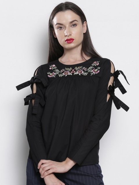 

DOROTHY PERKINS Women Black Solid Top
